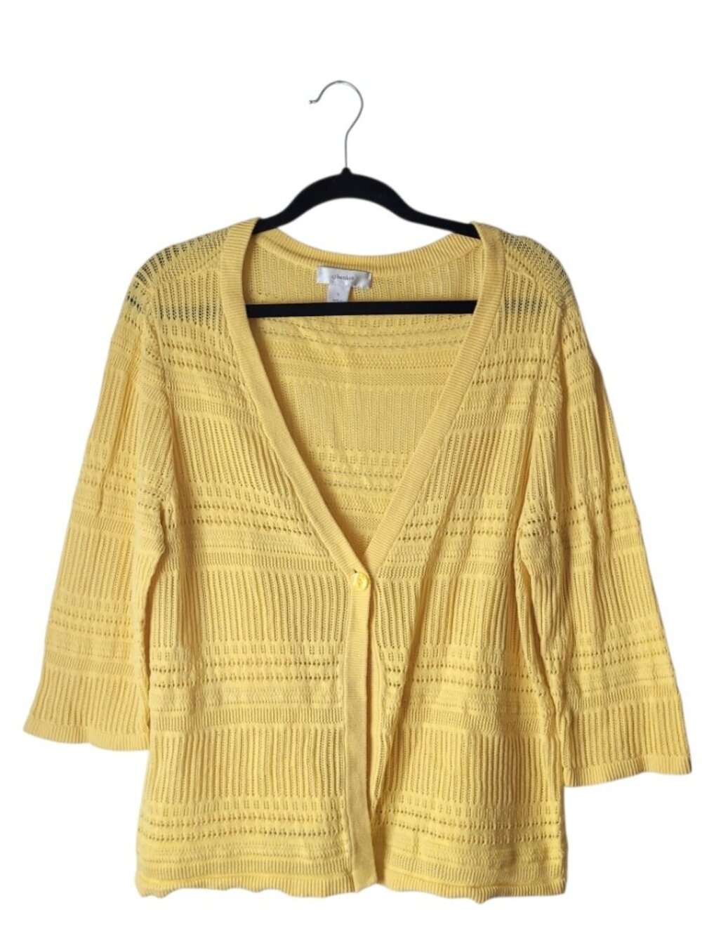 Cj Banks Yellow Button up Cardigan
